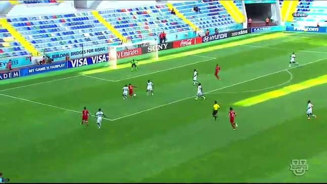 Portuguese Soccer Player Misses Brutal Open-Netter