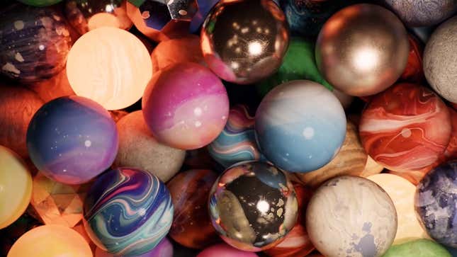 These are not real marbles. These are rendered in real time.