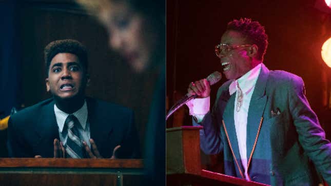 Jharrel Jerome, left, in When They See Us; Billy Porter in Pose 