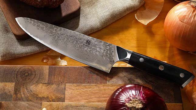 Kyoku 8&quot; Damascus Chef Knife | $69 | Amazon | Clip coupon + use code KYOKUM6P