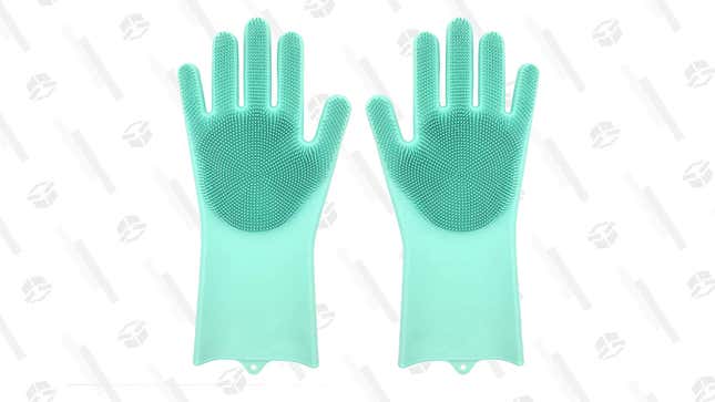 Magic Silicone Dishwashing Gloves with Scrubber | $6 | Amazon