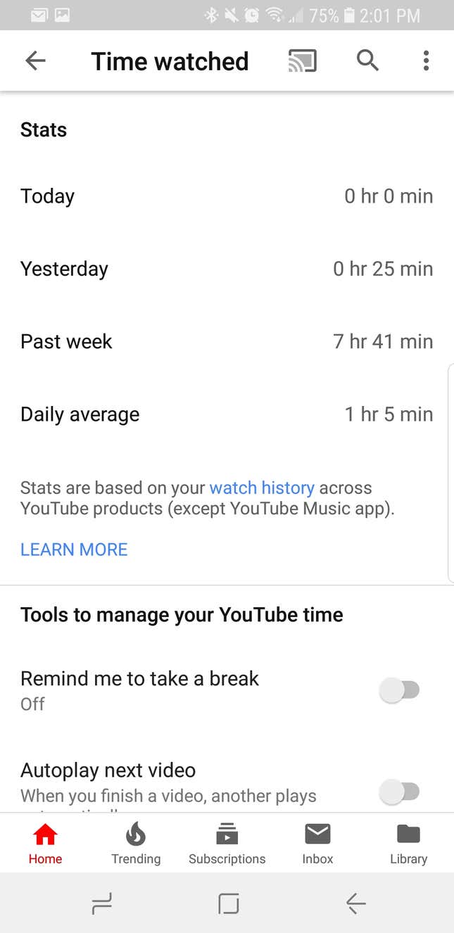 YouTube Will Now Tell You How Much Time You ve Spent on YouTube