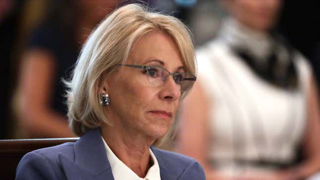Image for article titled Betsy DeVos Latest Trump Minion to Pretend She Has Principles