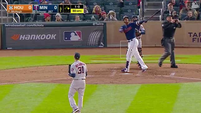 Twins' Jonathan Schoop Smashes Baseball Into The Damn Kuiper Belt