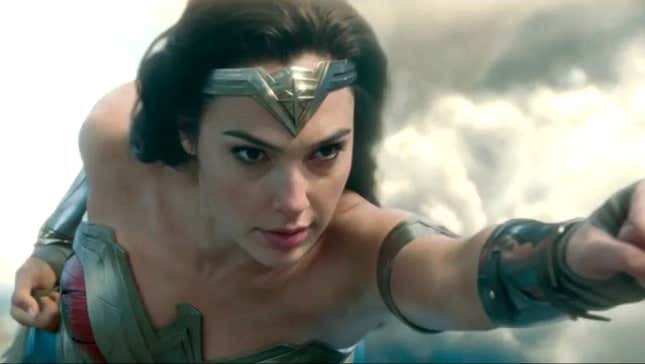 Gal Gadot as Wonder Woman. 