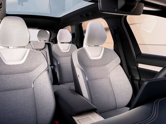 Front wool seats of a Volvo EX90