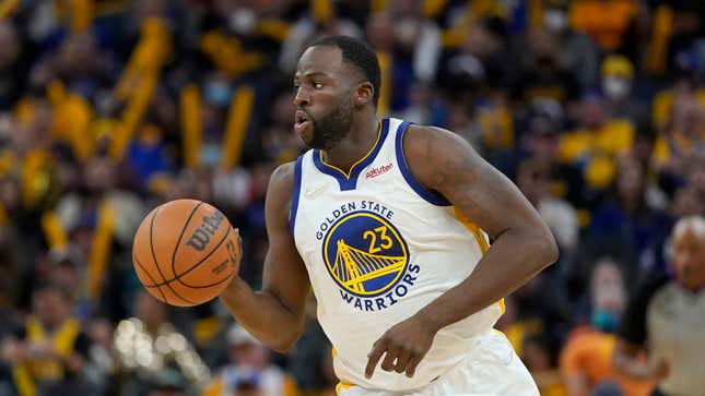 Golden State Warriors forward Draymond Green against the Denver Nuggets in San Francisco, Monday, April 18, 2022.