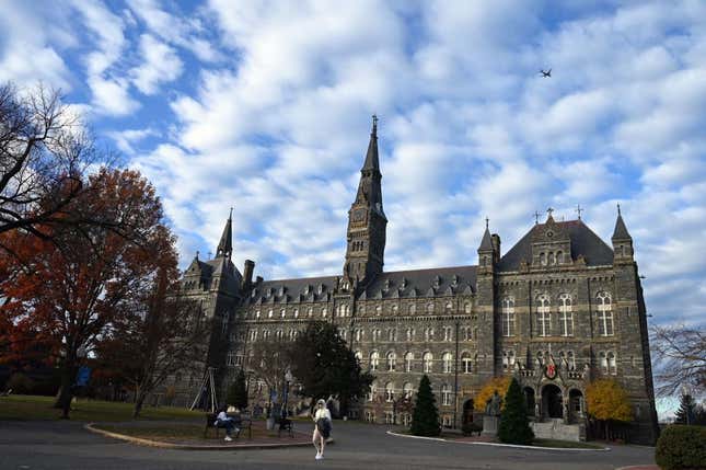 Georgetown University in the Georgetown neighborhood of Washington, DC, on December 3, 2021. 