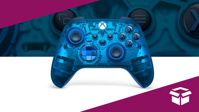 Blue transparent top case | Rubberized, Sky Blue grips | Metallic Sky Blue triggers and D-pad | Bluetooth® technology