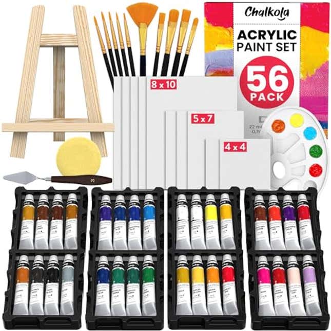 Image for article titled Chalkola&#39;s Acrylic Paint Set Offers a Creativity Boost