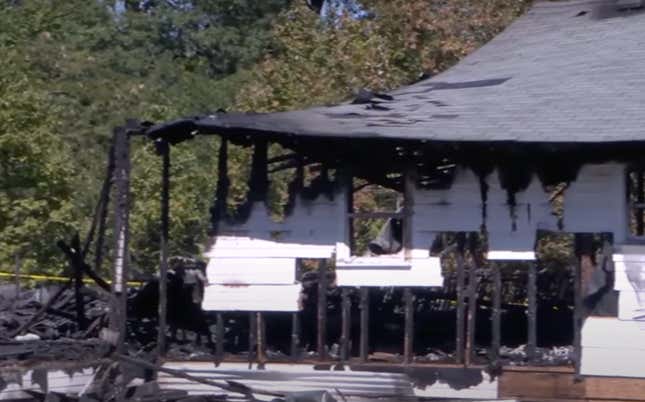 Image for article titled Racist Graffiti Was Scrawled On the Walls of a Small Black Texas Church, Then It Was Burned to the Ground