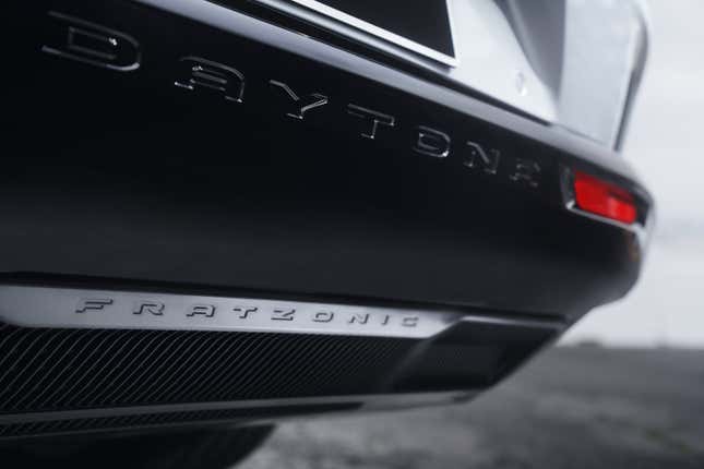 Close-up of the 2024 Dodge Charger Daytona EV's rear diffuser