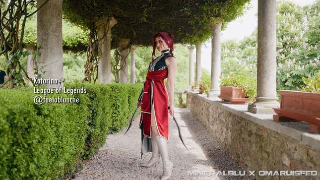 A photograph of a cosplayer at Il Volta Italy.