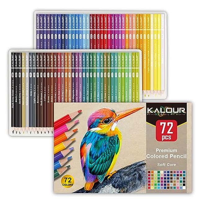 Image for article titled KALOUR 72 Count Colored Pencils for Adult Coloring Books, Now 19% Off