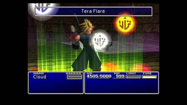 Cloud casts Tera Flare.