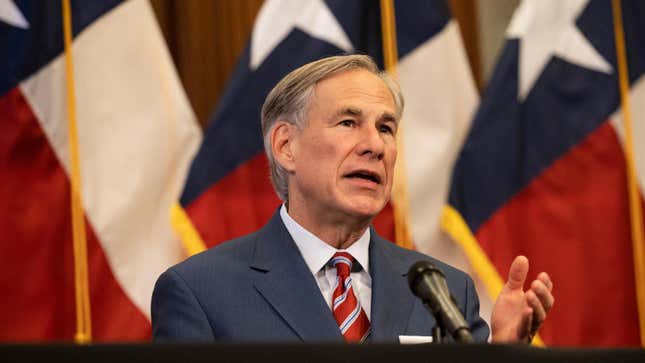 Image for article titled Texas Gov. Greg Abbott Tests Positive for Covid-19 Hours After Attending Maskless Campaign Event