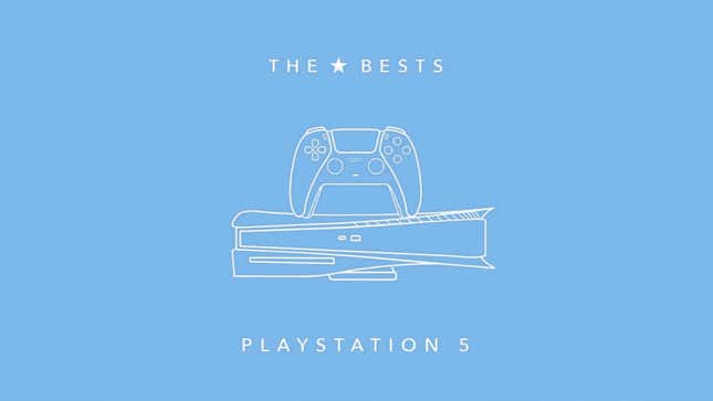 An illustration of a PlayStation 5, showing off the best PS5 games.