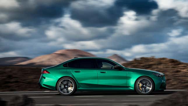 Side view of the new green M5