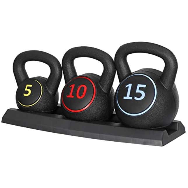 Image for article titled Empower Your Workouts with ZenSports 3 Piece Kettlebell Set, Now 29% Off