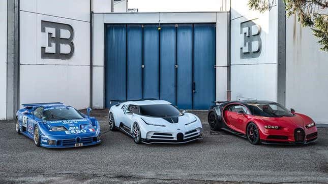 Image for article titled Here's The Bugatti EB110-Inspired Centodieci Before You're Supposed To See It