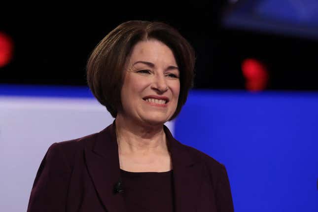 Image for article titled Amy Klobuchar Needs to STFU