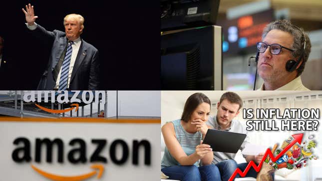 Image for article titled Trump Media keeps falling, Amazon nears a record, the next big IPOs: Markets news roundup