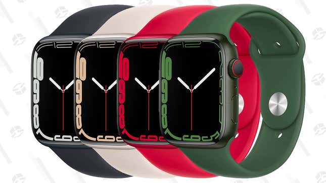 Starlight Apple Watch 41mm Series 7 GPS | $349 | Amazon
Midnight Apple Watch 45mm Series 7 GPS | $379 | Amazon
Green Apple Watch 45mm Series 7 Cellular + GPS | $479 | Amazon
(Product) Red Apple Watch 45mm Series 7 Cellular + GPS | $479 | Amazon