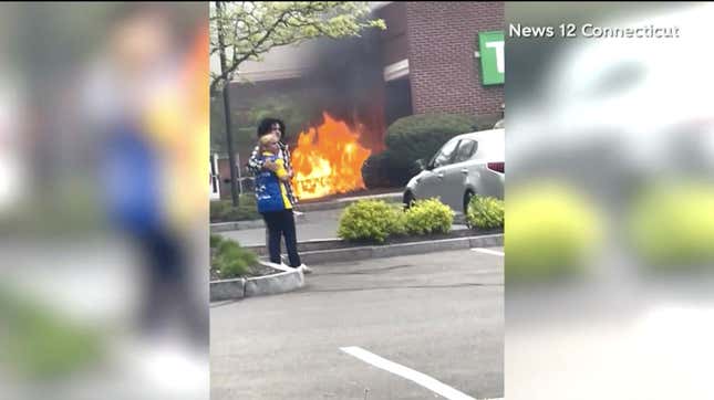 Image for article titled Woman&#39;s Car Explodes, Taking Part of a Bank With It