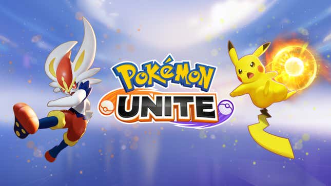 A bit of art for Pokemon Unite showing off Pikachu and Cinderace. 