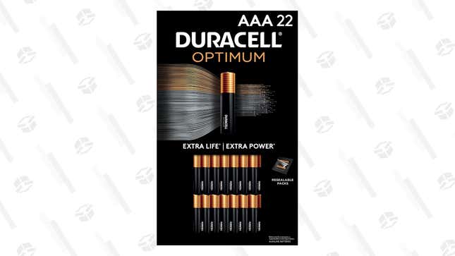 Duracell Optimum AAA Batteries 22-Pack | $23 | Amazon