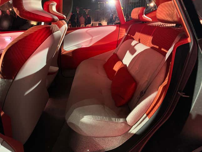 Back seat of the BMW Vision Neue Klasse X concept