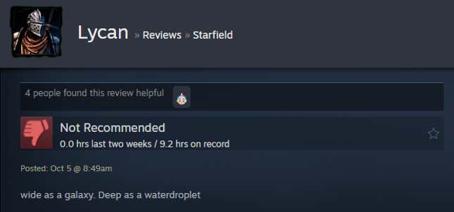 Image for article titled Starfield: Shattered Space, As Told By Steam Reviews