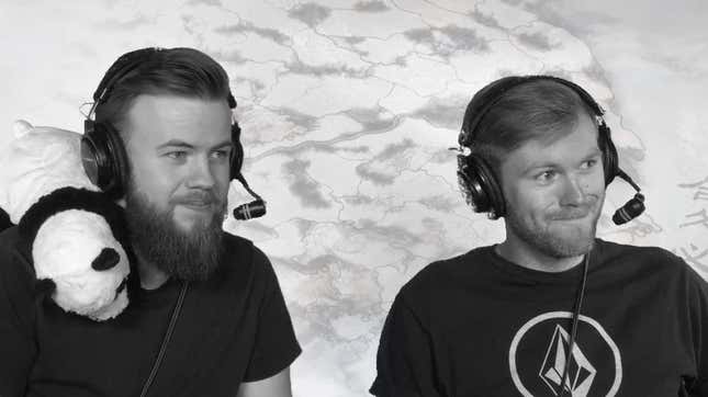 Michael “Wheels” Whelan (left) on his final Total War Twitch stream. 