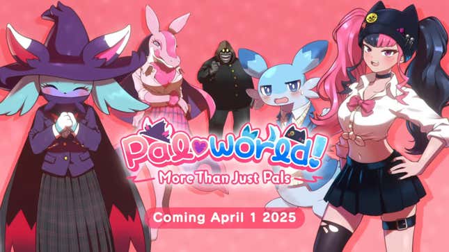The cast of the Palworld dating sim trailer.
