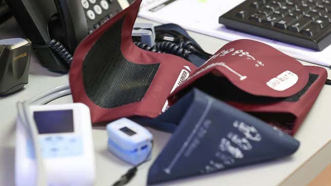 A digital blood pressure device.