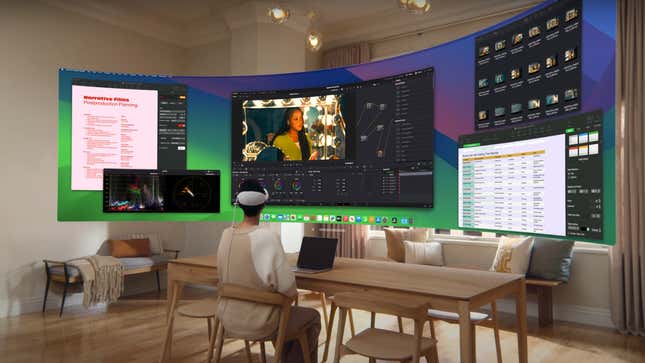 screenshot of vision pro workspace