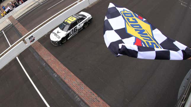 AJ Allmendinger takes victory at the 2021 NASCAR Cup Series Verizon 200.