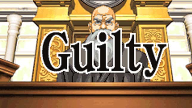 A screenshot from Ace Attorney