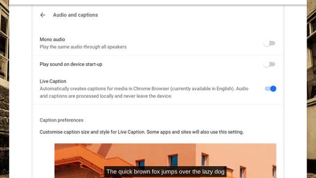 Chrome Live Captions