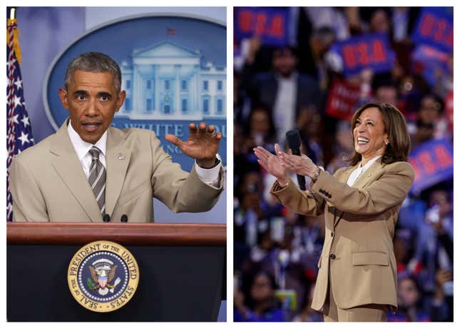 Image for article titled Barack Obama Marked the Tenth Anniversary of &quot;Suitgate&quot; With the Perfect Instagram Post