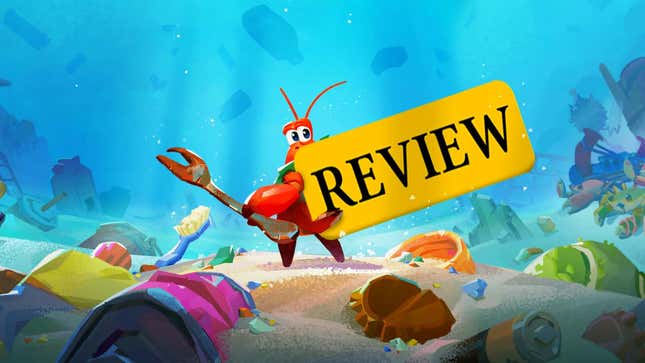 Key art of Another Crab's Treasure with Kril wearing a Kotaku review shell.