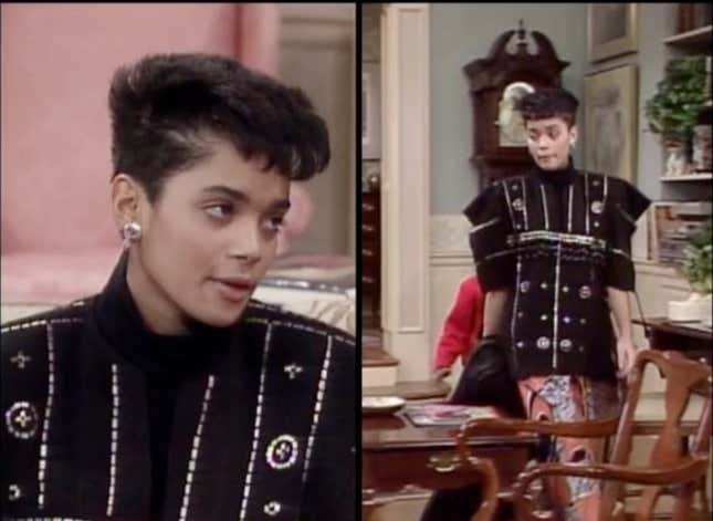 Image de l'article intitulé Le style vestimentaire emblématique de Denise Huxtable, du Cosby Show, est toujours aussi séduisant