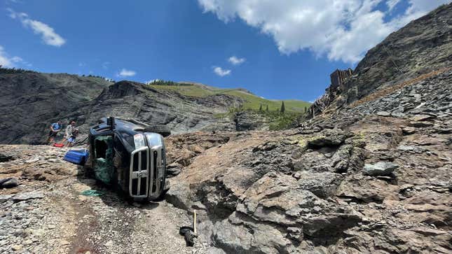 Image for article titled A Ram Pickup Rolled Over And Shut Down Black Bear Pass