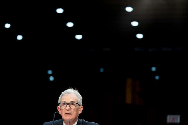 Powell testifies before the Senate Banking Committee on July 9.