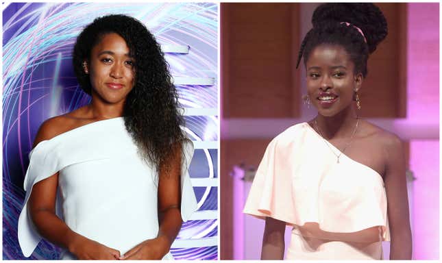 Naomi Osaka, left; Amanda Gorman