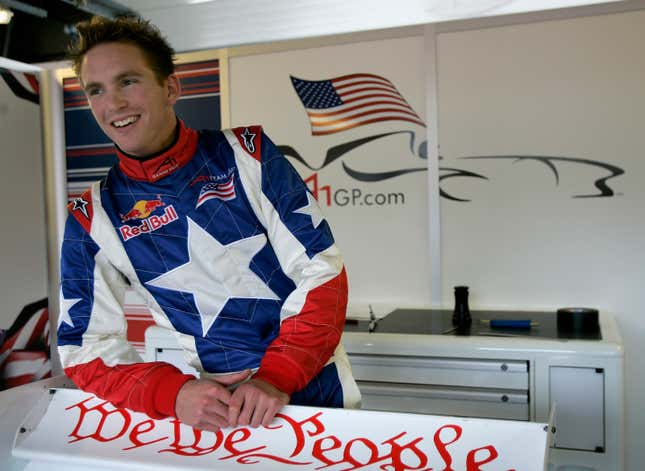 Scott Speed ahead of the British A1 Grand Prix in 2005.