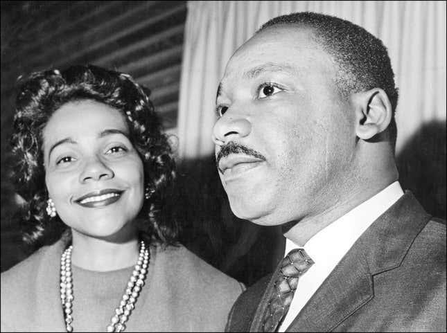 Coretta Scott King and her husband Martin Luther King 09 December 1964, in Oslo, where the US clergyman and civil rights leader received 10 December the Nobel Peace Prize. Martin Luther King was assassinated on 04 April 1968 in Memphis, Tennessee. James Earl Ray confessed to shooting King and was sentenced to 99 years in prison. King’s killing sent shock waves through American society at the time and is still regarded as a landmark event in recent US history.