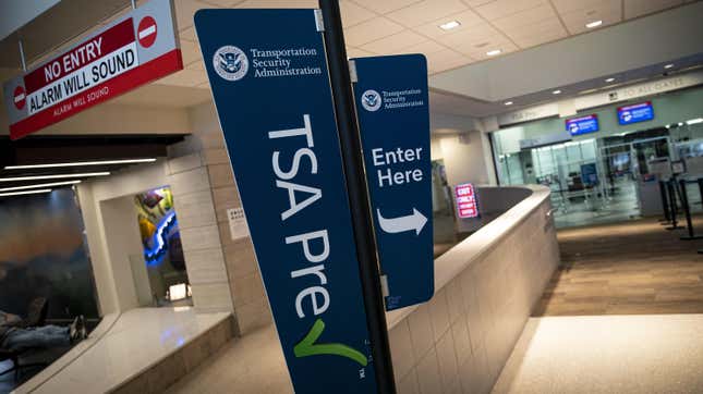 A Transportation Security Administration (TSA) security checkpoint after the Federal Aviation Administration (FAA) lifted a ground stop at Bill and Hillary Clinton National Airport (LIT) in Little Rock, Arkansas, US, on Wednesday, Jan. 11, 2023. 