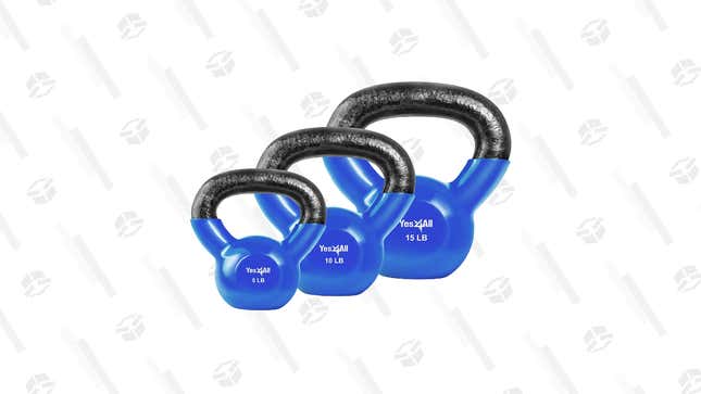 Yes4All Vinyl Kettlebell Set | $34 | Amazon