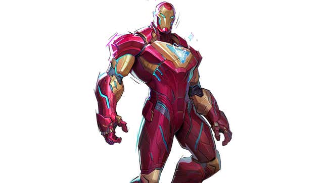 Iron Man hovers in his suit.